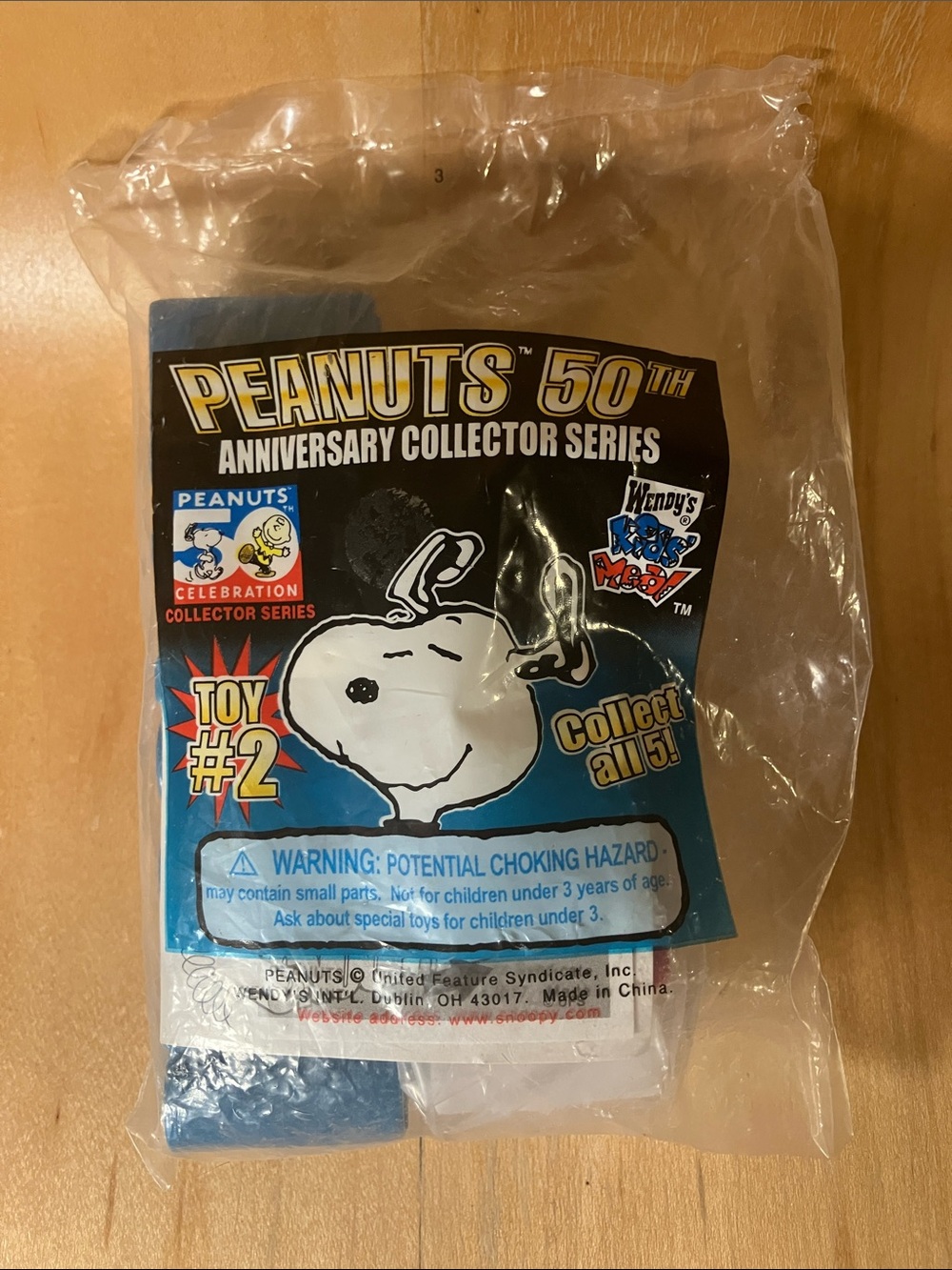 Peanuts Snoopy Toy #2 Wendy’s Kids Meal 50th Anniversary